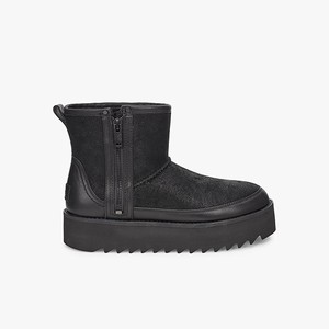 Ugg Classic Rebel Biker Mini Klassiska Stövlar Dam Svarta (907243DXV)